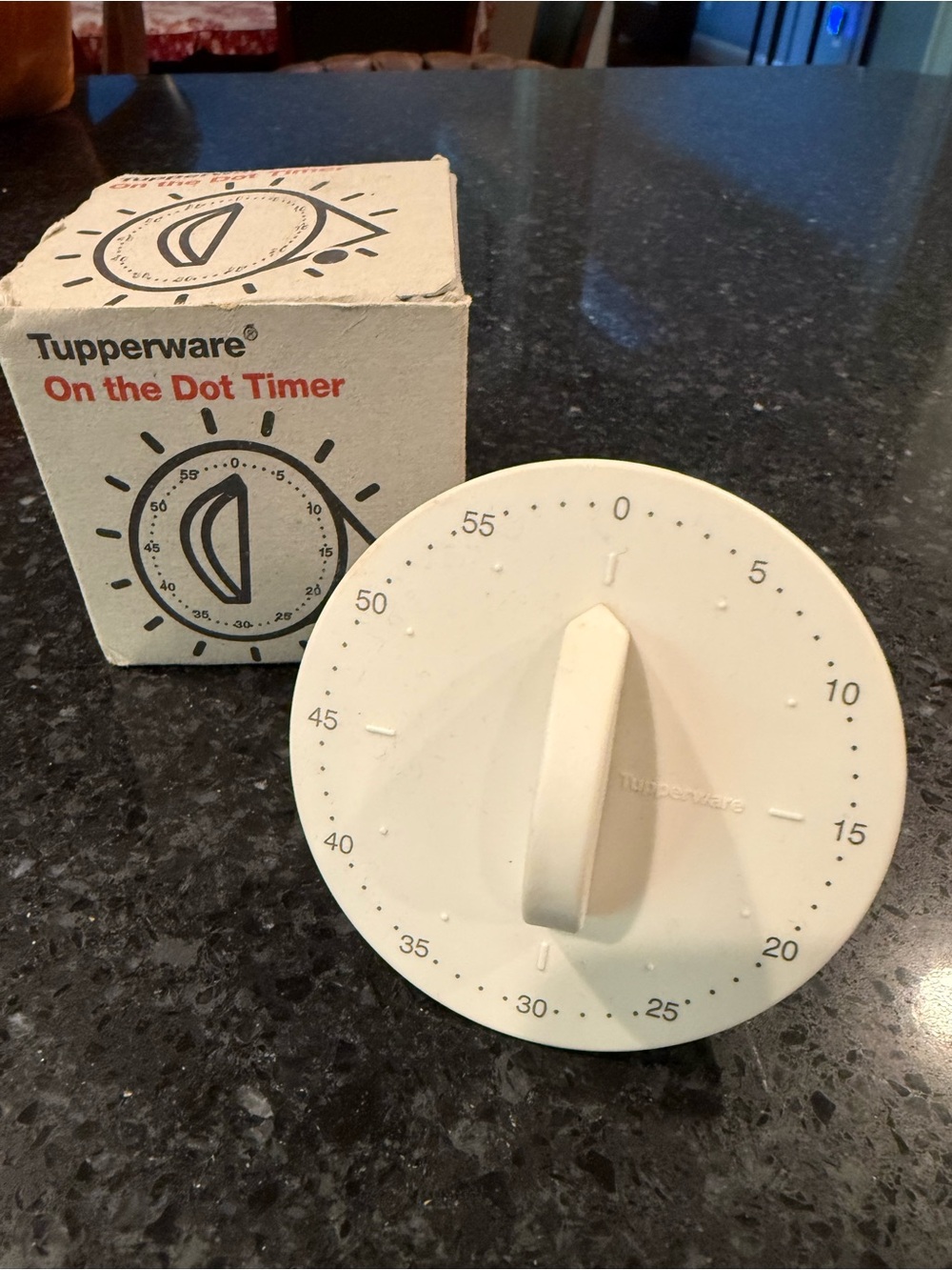 NOS Vintage Tupperware On The Dot White Kitchen Timer